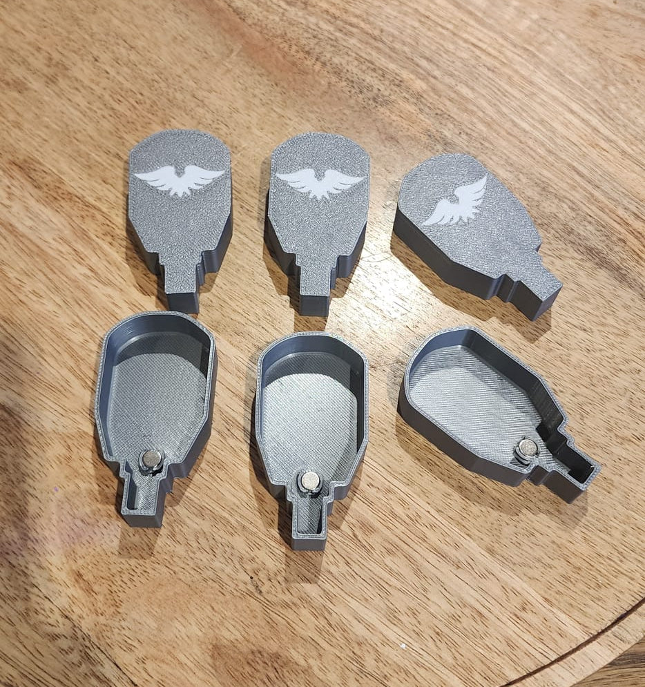 Magnetic caster and camber caps and covers for Kart Republic and Parolin karts