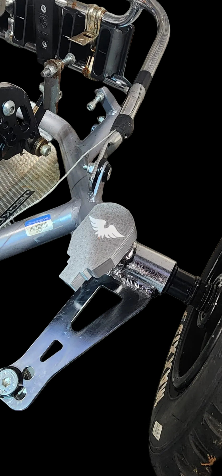 Laser-scanned magnetic caster covers fitted to Kart Republic front end